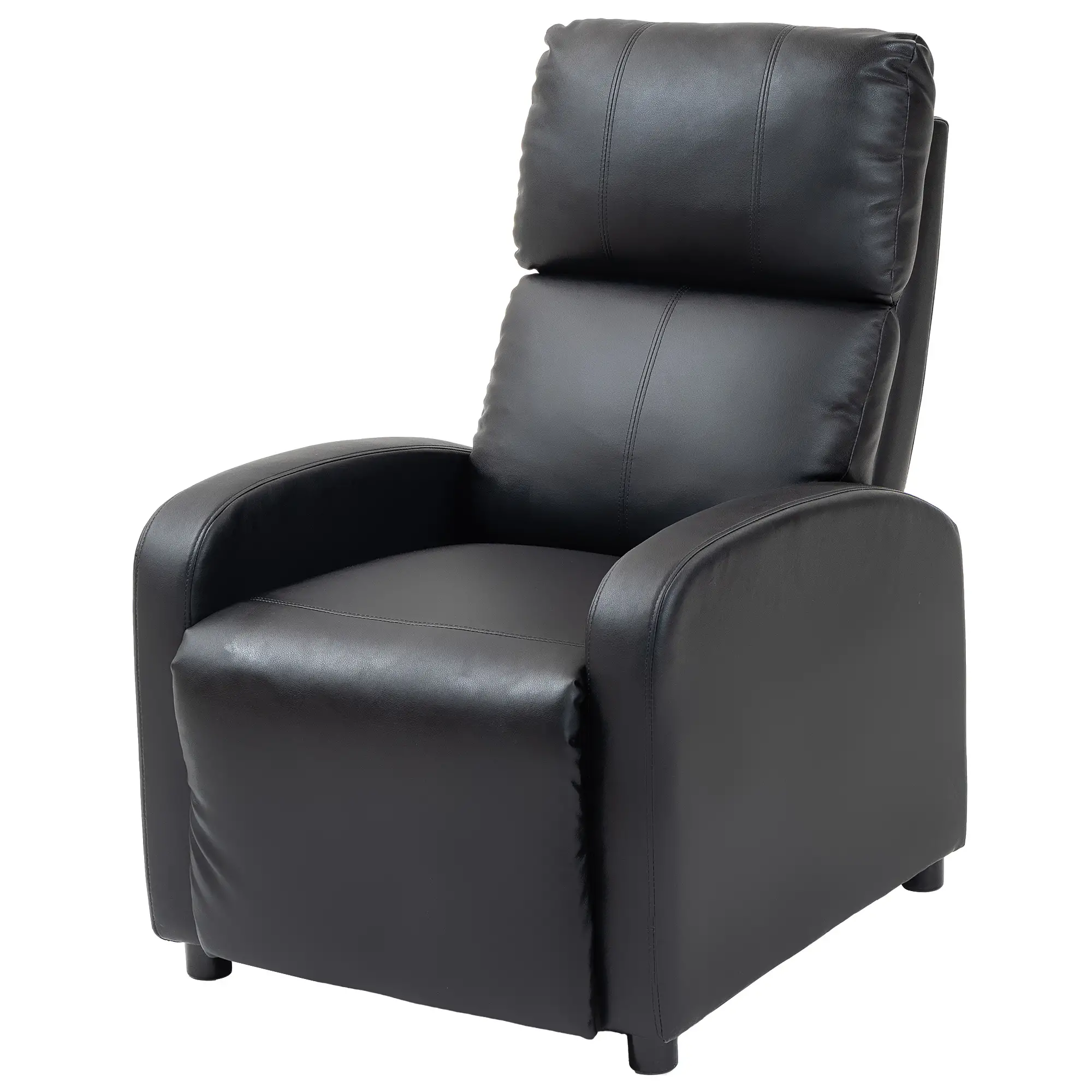 HOMCOM Relaxfauteuil, tv-stoel met ligfunctie, dik gestoffeerd