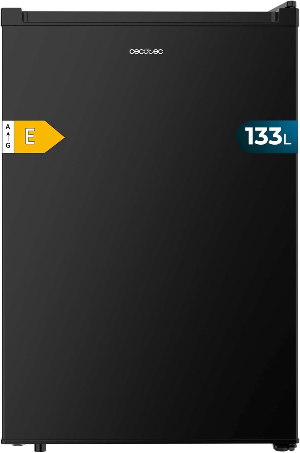 Cecotec Mini Kühlschrank Bolero CoolMarket TT 133L Schwarz. Mini Kühlschrank 133L, 83,5 cm Höhe, reversibler Tür, Crisper Box, Innen LED-Beleuchtung, Abtau-Funktion und mechanischer Temperaturregelung