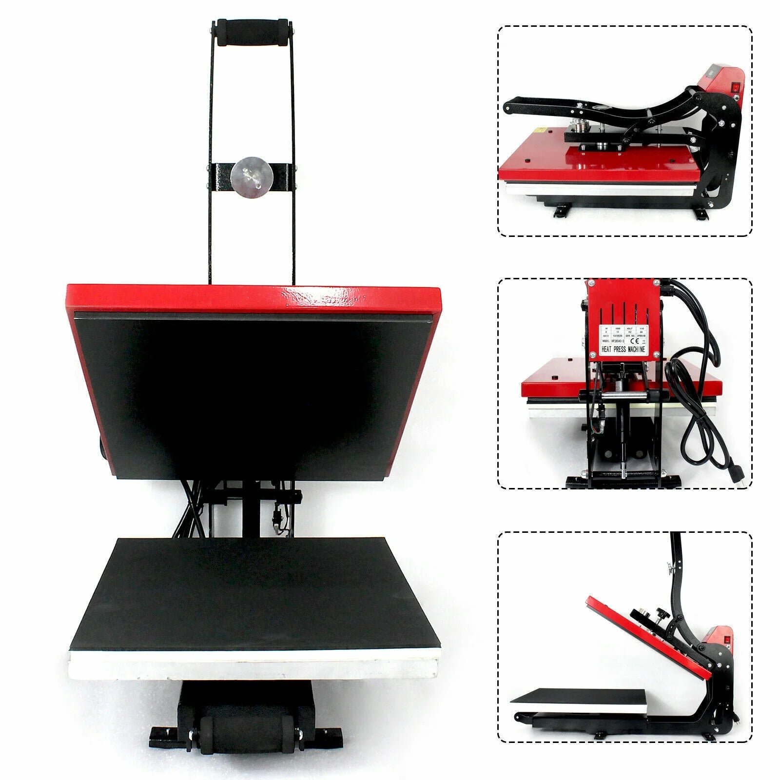 16′′x20′′ Slide Out Auto Open Heat Press Machine Clamshell Slide Out Base T-Shirt