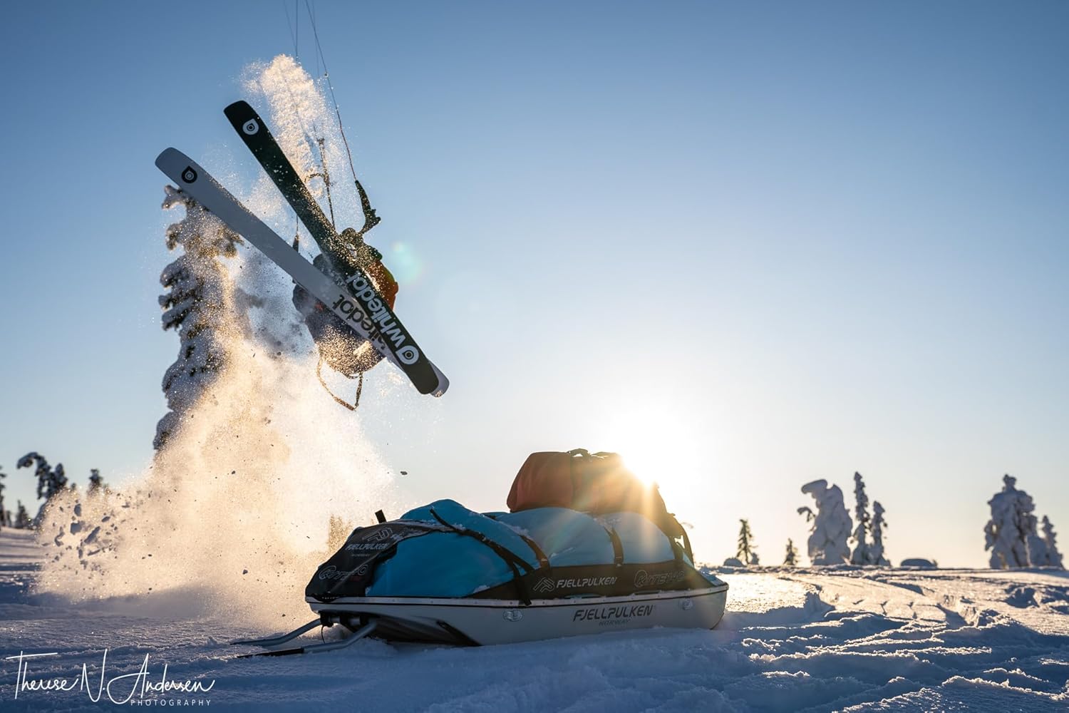 Expeditions-Pulk Komplett mit verstärktem Gurtzeug & Schaft, ideal für Schlittenfahren, Skifahren, Touren, Trekking, Wandern & Freizeit. Verfügbare Typen:(Kite-140, Xcountry-144, Xplorer-168 und 188)