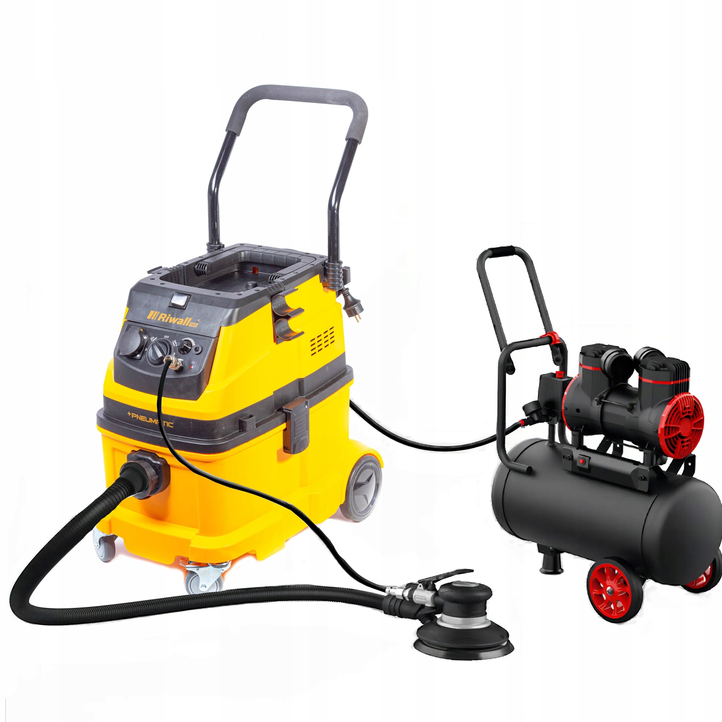 Bezpyłowy Odkurzacz przemysłowy Riwall dr Gnot AUTOMATYCZNY OTRZĄSACZ +PNEU
