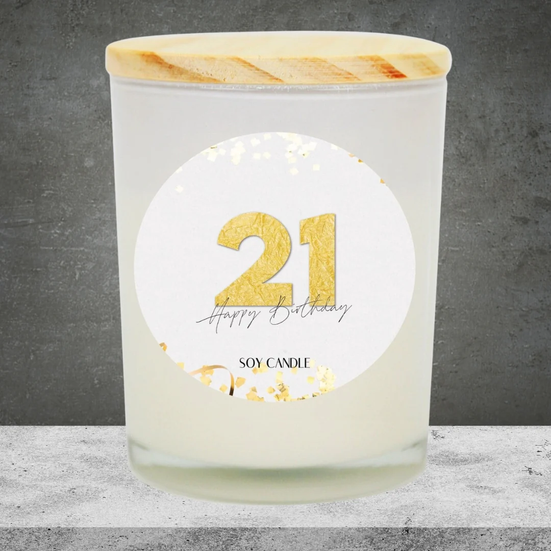 21st Birthday Soy Candle