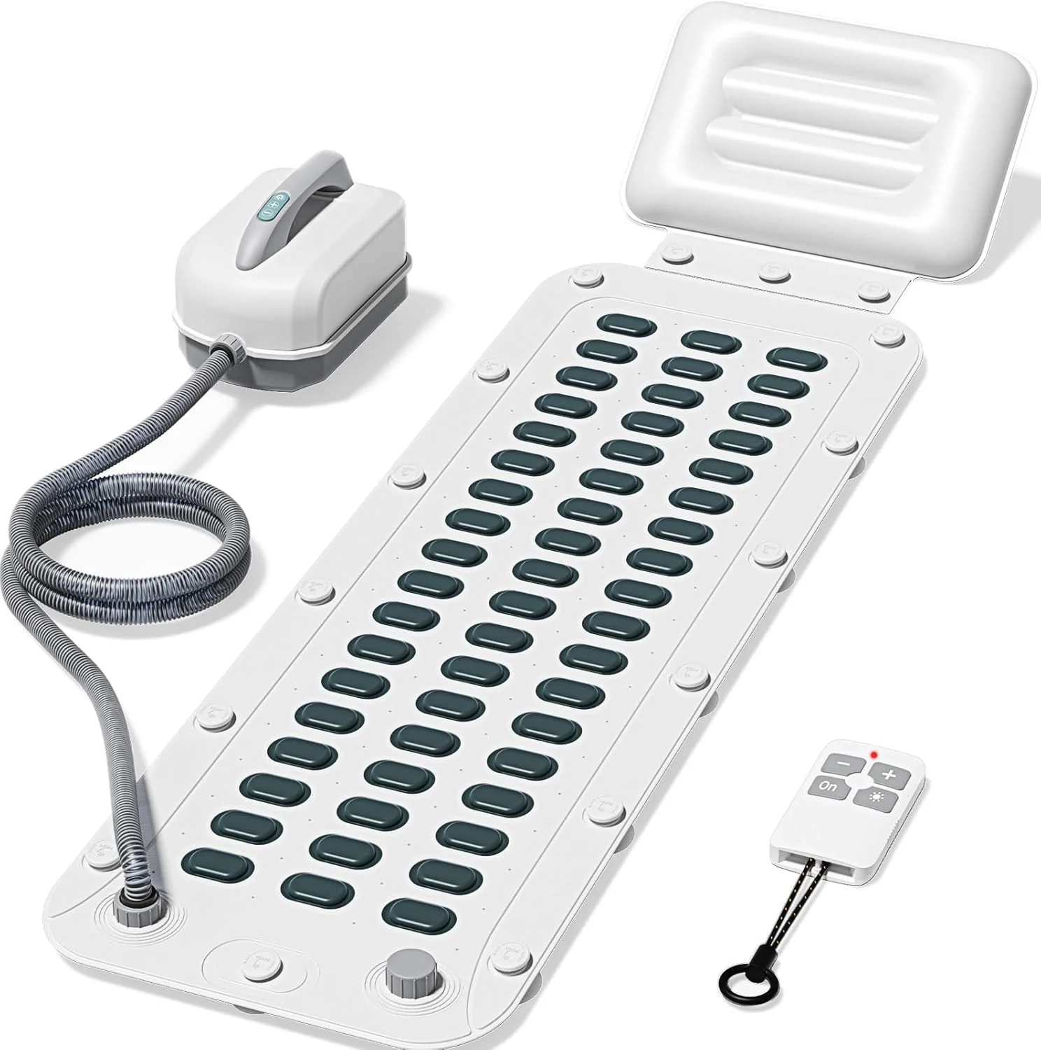 Portable Spa Bubble Bath Massager.Full Body Waterproof Spa Mat with Non-Slip Suction Cups