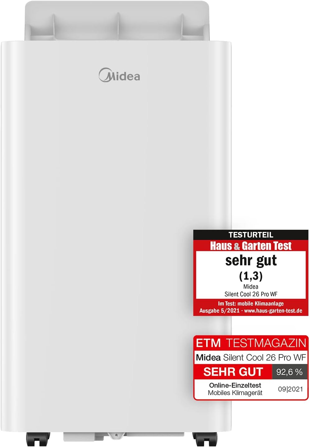 Midea Mobiles Klimagerät Real Cool 35, 12000 BTU, Raumgröße bis 117m³(43㎡), APP-Steuerung/Alexa/Google Home/IFTTT, Mobile, Weiß