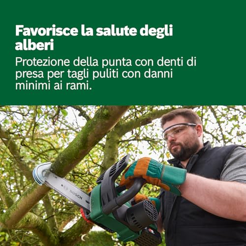 Bosch Motosega Elettrosega UniversalChain 18 (batteria da 2.5 Ah, caricabatteria, sistema SDS, lunghezza barra: 200 mm, sistema da 18 V, confezione in cartone) : Amazon.it: Fai da te