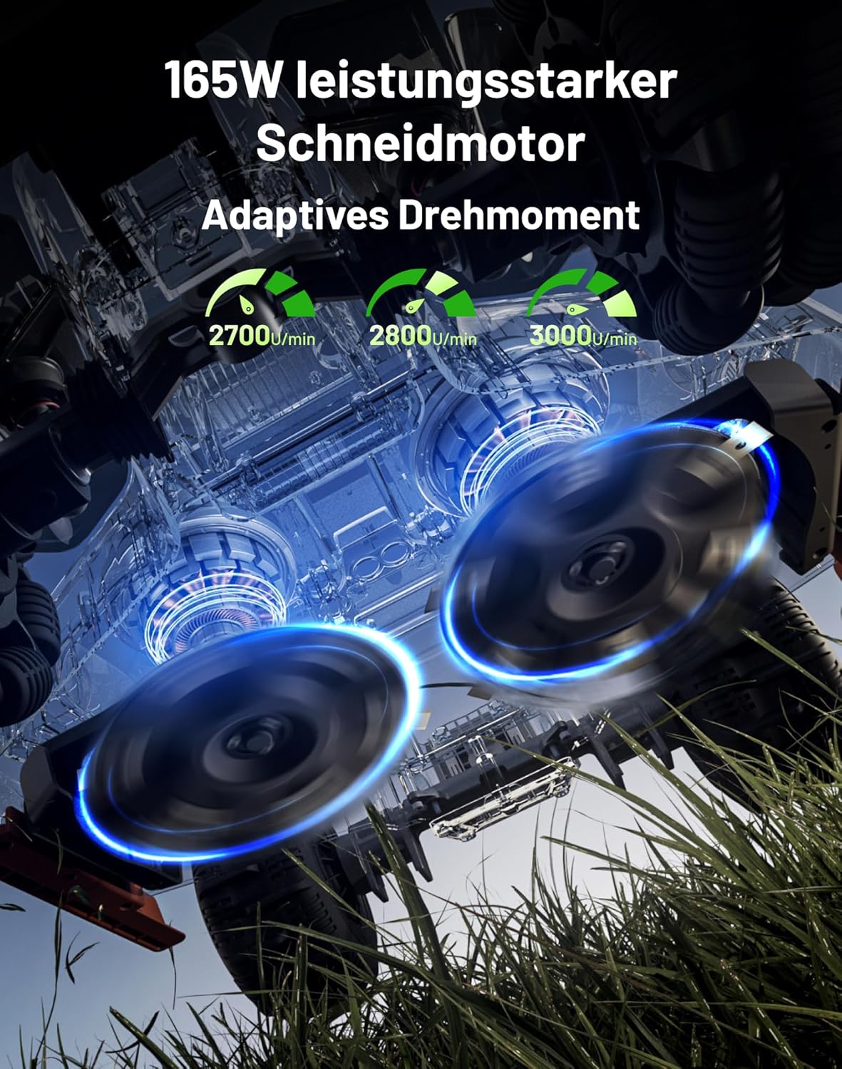 MAMMOTION LUBA 3 AWD 3000 Mähroboter ohne Begrenzungskabel für 3000m2, 360° LiDAR+NetRTK+KI Vision Tri-Fusion-Positionierung, AWD für 80% Steigungen, Keine RTK-Basisstation, bis zu 30 Zonen, 12Ah Akku