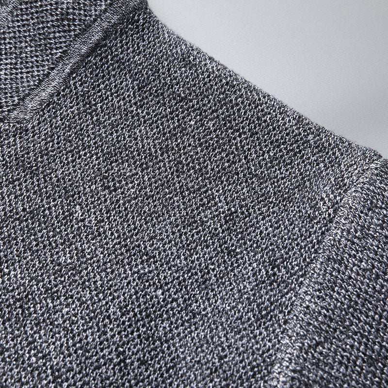 Strukturierte Strickjacke mit Stehkragen f��r Herren