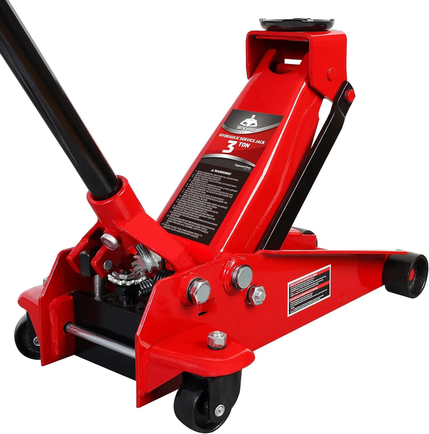 3 Ton Low Profile, Aluminum and Steel Racing Floor Jack with Dual Pistons Quick Lift Pump for Sport Utility Vehicle, Lifting Range 3-15/16