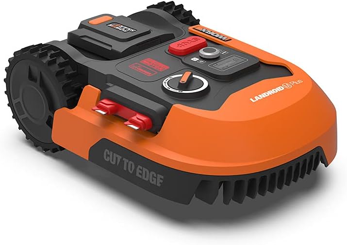 WORX Landroid Plus WR167E Mähroboter mit Begrenzungskabel für Gärten bis 700m2 (AIA Navigation, App Steuerung, schwimmendem Mähwerk - max Steigung: 35%, Schnittbreite 18cm, Schnitthöhe 30-60 mm)