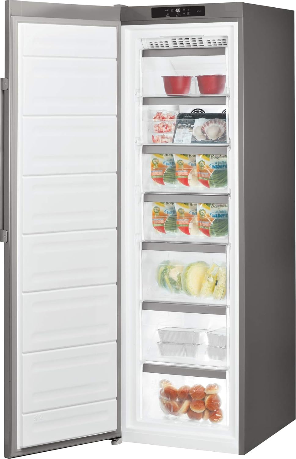 Bauknecht GKN 19G4S IN 2 NoFrost Gefrierschrank / Nutzinhalt 252 Liter/ 187 cm Höhe / NoFrost / ProFreeze/ ShockFreeze/ EasyOpen Ventil/ LED-Innenbeleuchtung, Optic Inox