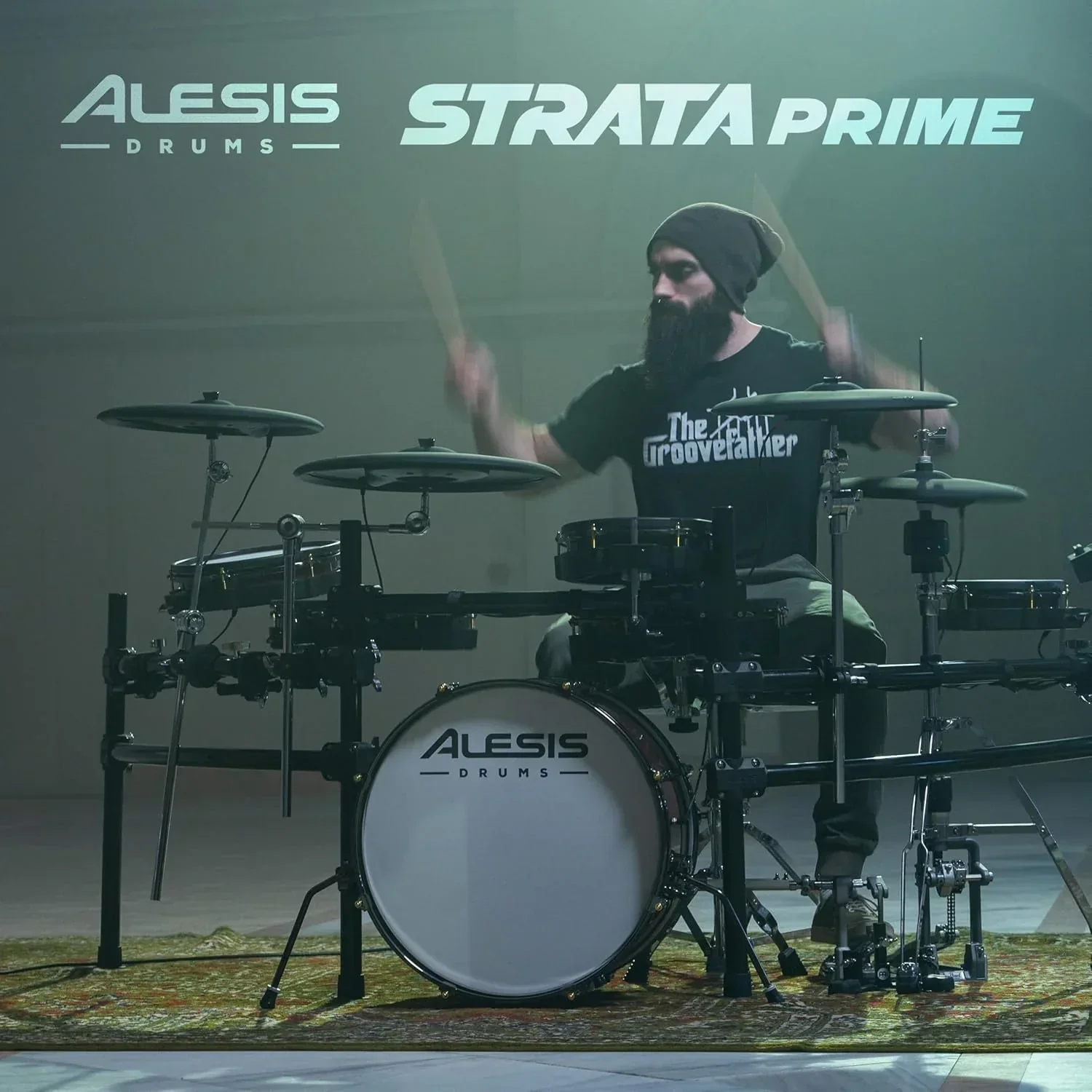 Alison Strata Prime Electronic Drum Set with Touch Screen Dual Area Grid Head