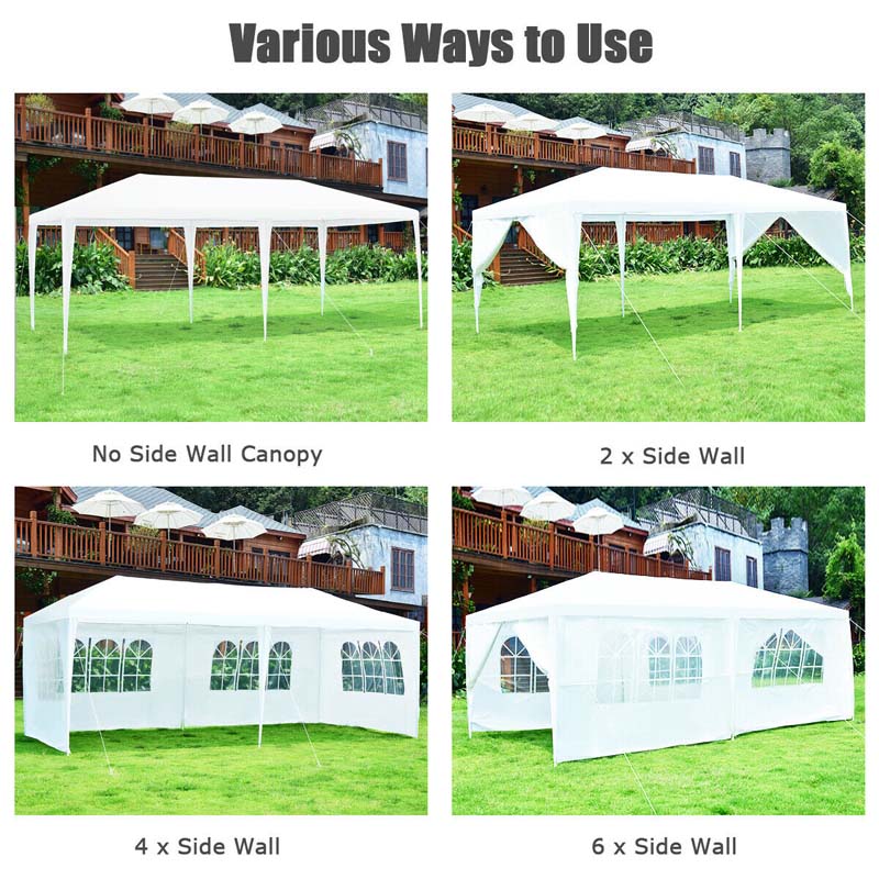 Eletriclife 10 x 20 Feet 6 Sidewalls Canopy Tent with Carry Bag