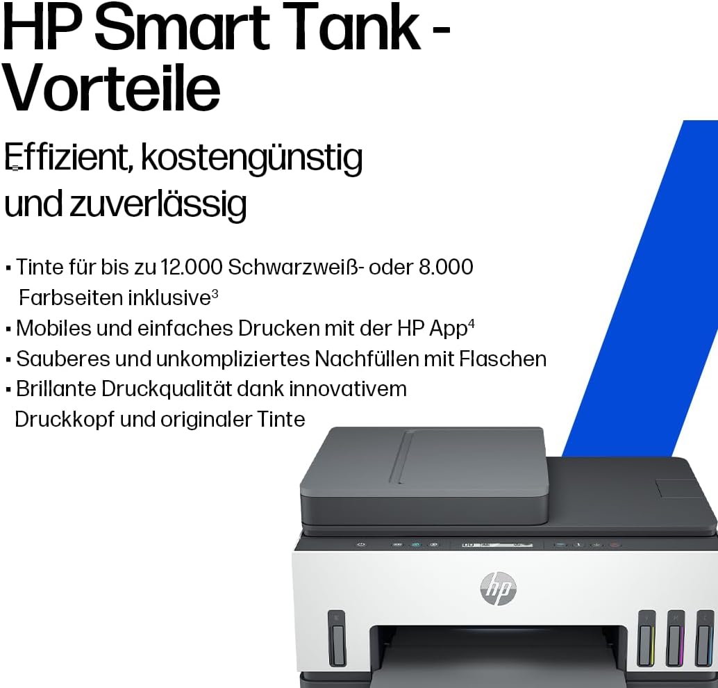 Smart Tank 7305 3-in-1 Multifunktionsdrucker (WLAN, Duplex, ADF) - 3 Jahre Tinte inklusive, 3 Jahre Garantie, großer Tintentank, hohe Reichweite, Drucken in hoher Qualität