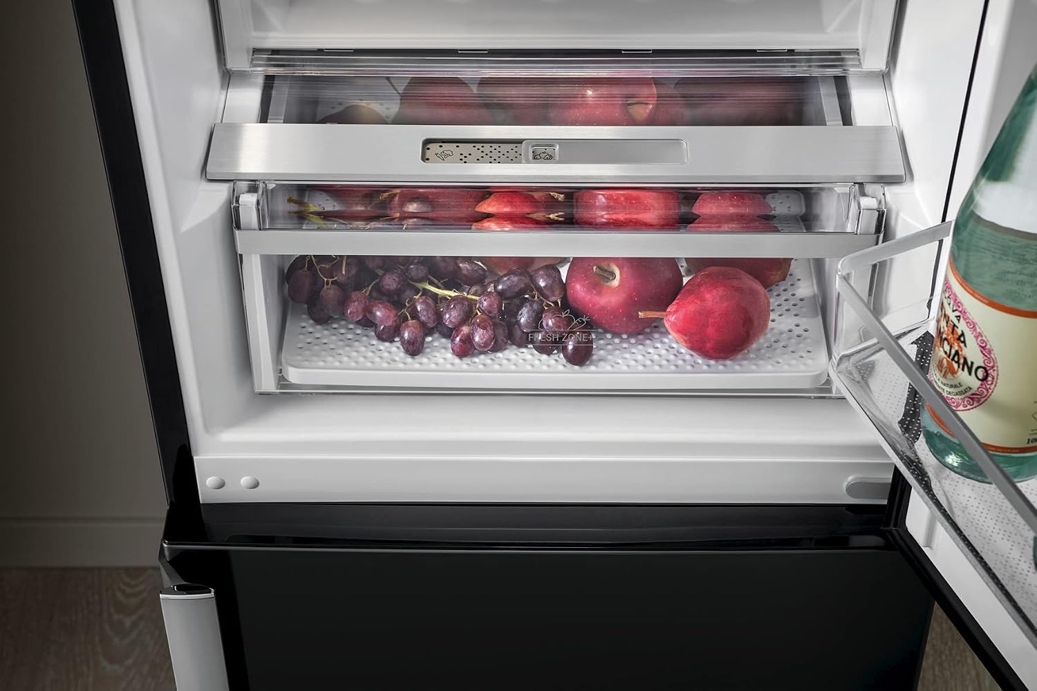 Bauknecht KGDNF 20C GDSX Kühl-Gefrier-Kombination/ C/201cm Höhe/158 kWh/Jahr/257L Kühlteil /98L Gefrierteil/leise 39dB /DualCool Total NoFrost/Fresh Zone+/Active Fresh Pro/Fresh Zone 0 Degree Schwarz