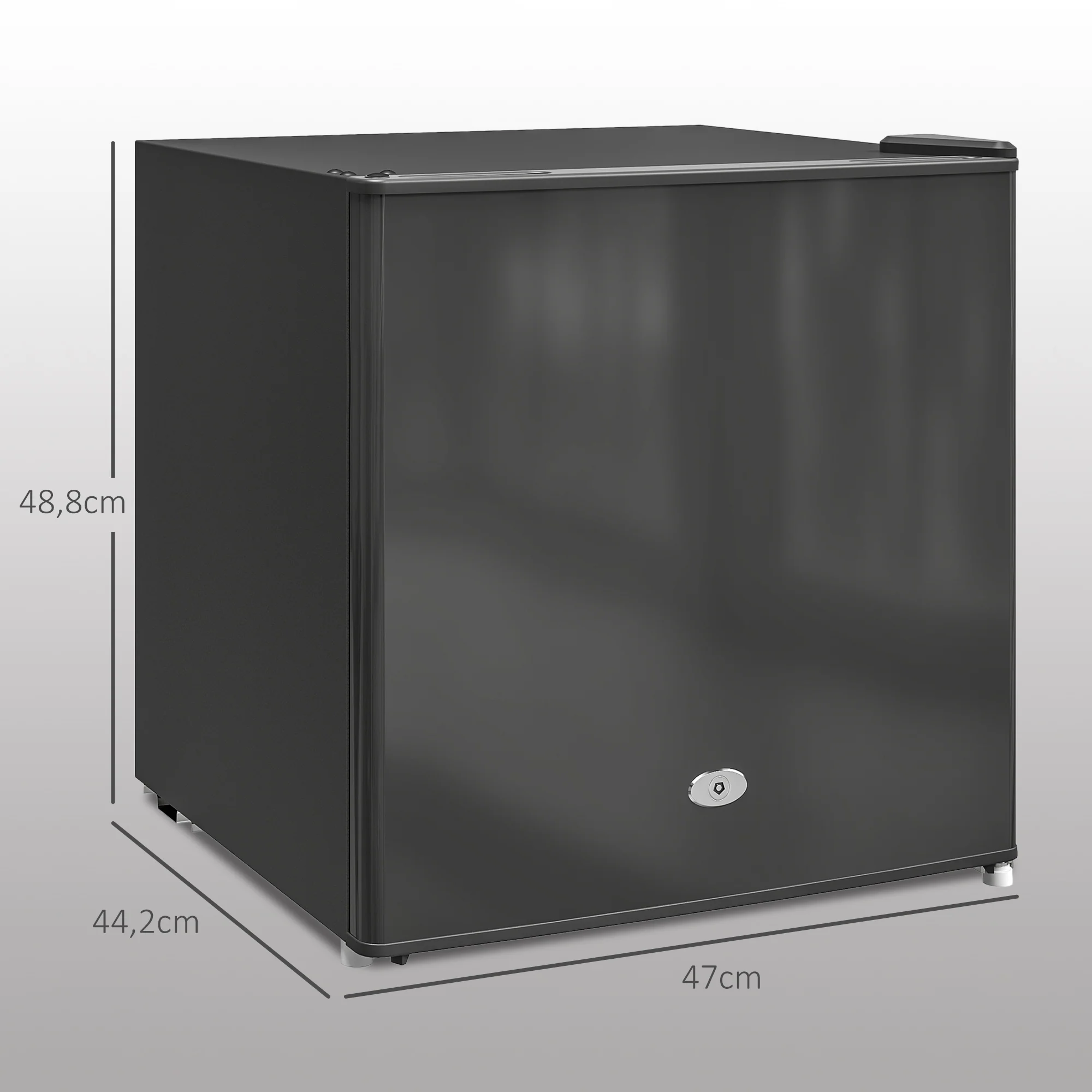 HOMCOM Mini-Vriezer 35 L Vriesbox Elektrisch Vrijstaand 45 W Mini Vriezer 47 x 44,2 x 48,8 cm Zwart
