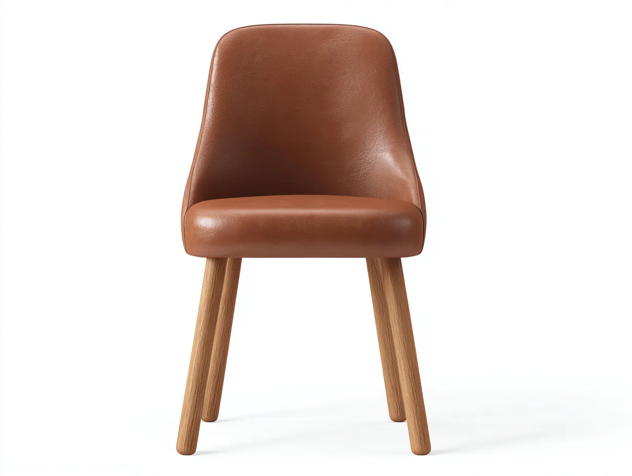 Esszimmerstühle - Kunstleder-Holz - 56x53x84 cm - Braun - Modern