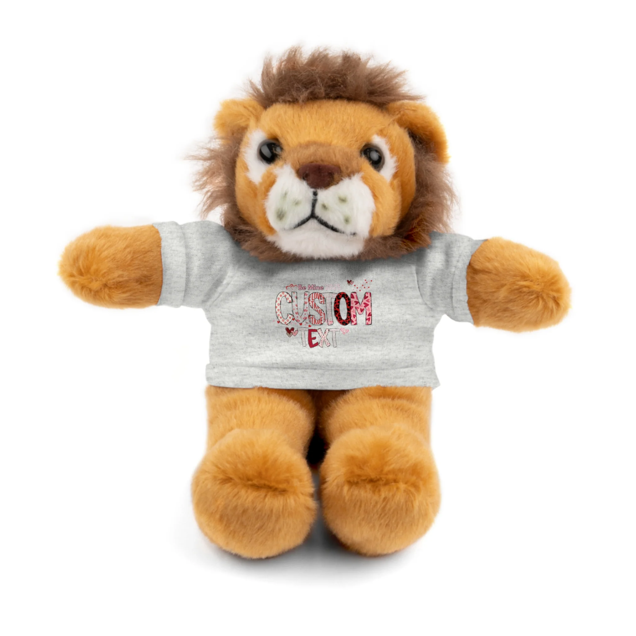 Stuffed Animals with Tee, Custom Text, Valentines Gift bear