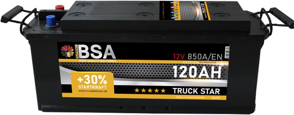 BSA LKW Batterie 120Ah 12V 850A Transporter Starterbatterie statt 115Ah 110Ah