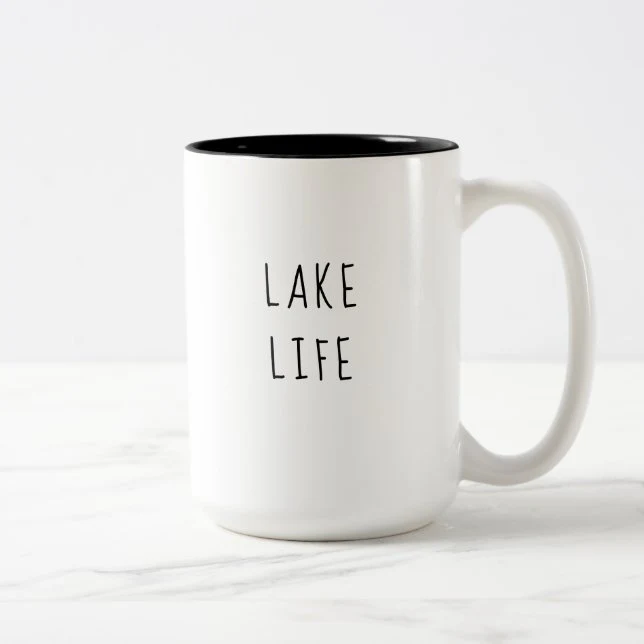 Rustic Chic Lake Life Lake house Modern Cabin Two-Tone Coffee Mug