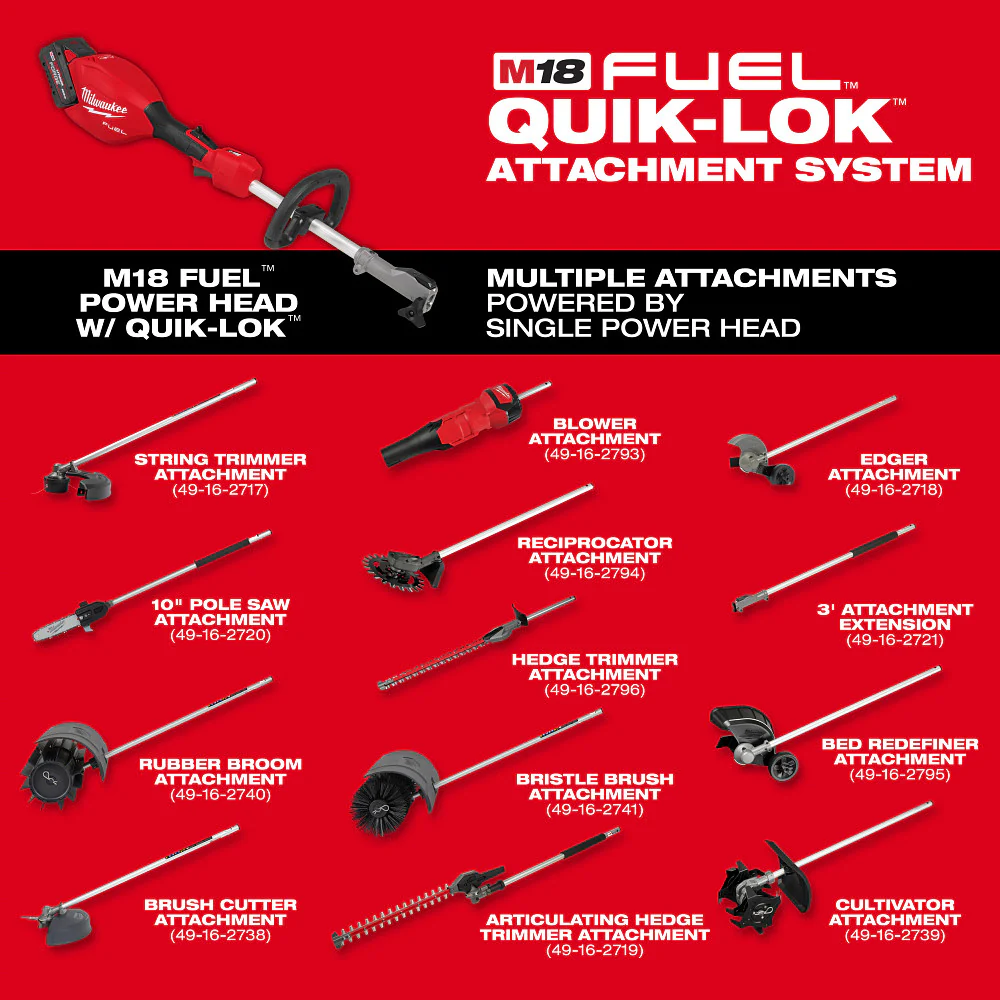 2025 Milwaukee 3016-21PS M18 FUEL 18V Paalzagen met QUIK-LOK Kit