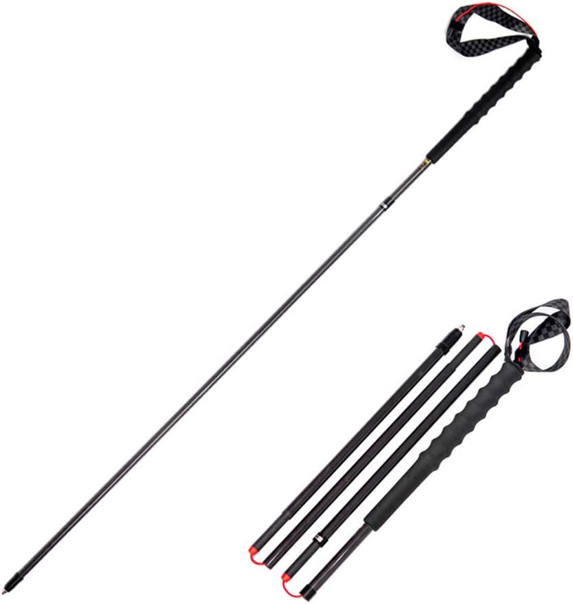 Leichtes zusammenklappbares Kohlefaser-Trekkingpol-2-Pack stark faltbar Bester Wanderstock, Anti-Schock Extider Wandermast für Camping, Mountainin, Mountainin