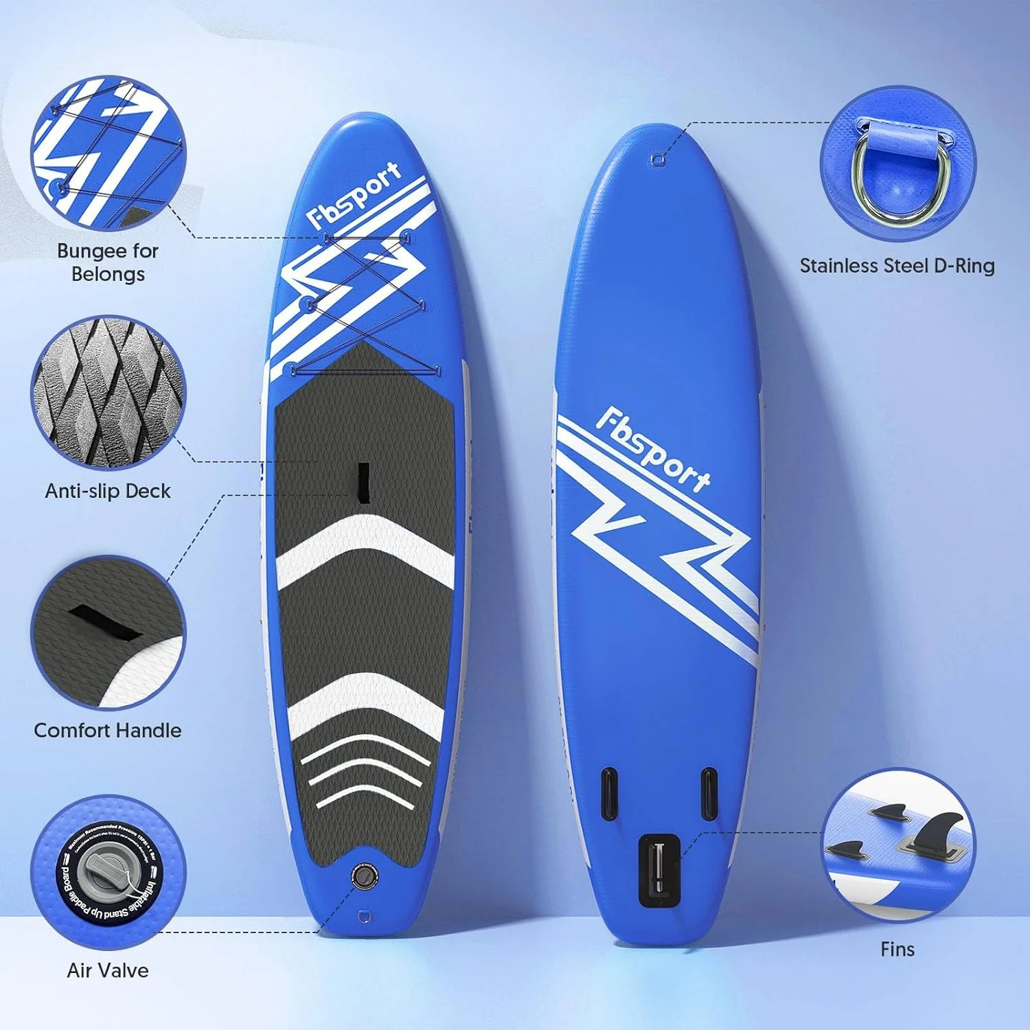 Premium-Stand-Up-Paddle-Board, Yoga-Board mit strapazierf?higem SUP-Zubeh?r und Tragetasche | Breiter Stand, Surf-Kontrolle, rutschfestes Deck, Leine, Paddel und Pumpe f��r Jugendliche und Erwachsene