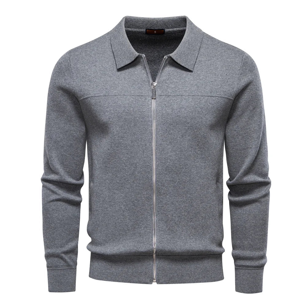 Klassische Herrenjacke | Rei?verschluss mit hohem Kragen | L?ssiger Winterlook