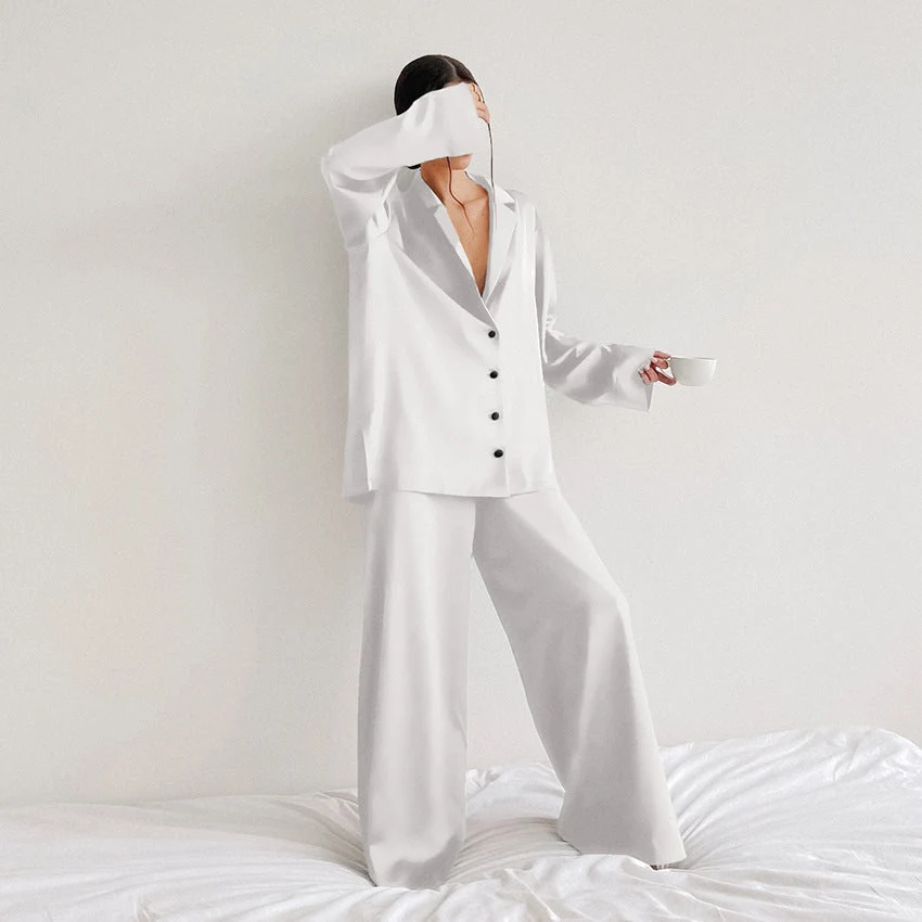 Luxuri?ses Satin-Pyjama-Set f��r Damen