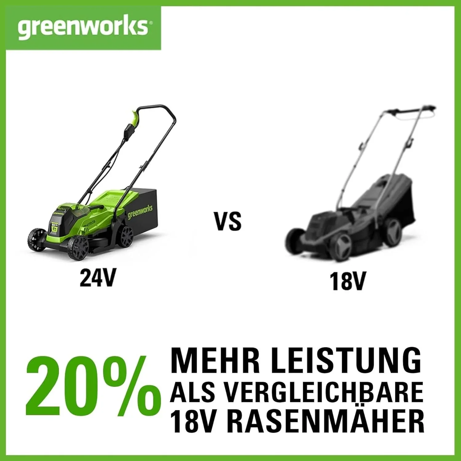 Greenworks 48V (2x24V) Selbstfahrender Akku Rasenmher f��r groe Flchen bis zu 480m, 46cm Schnittbreite, 55L Sack PLUS zwei 4Ah-Akkus und Doppelladegert GD24X2LM46SPK4X