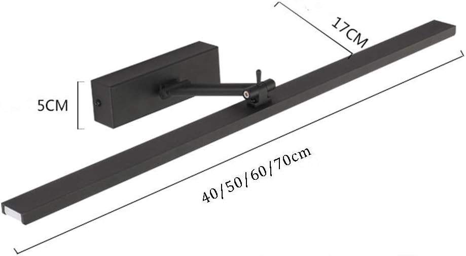Led Weiß Anpassbare Kopf Badezimmer Waschtischbeleuchtung 3000K 840Lumen Spiegel Frontlampe Wandmontage Wandlicht Für Bad/70Cm(27.6In)/White Light