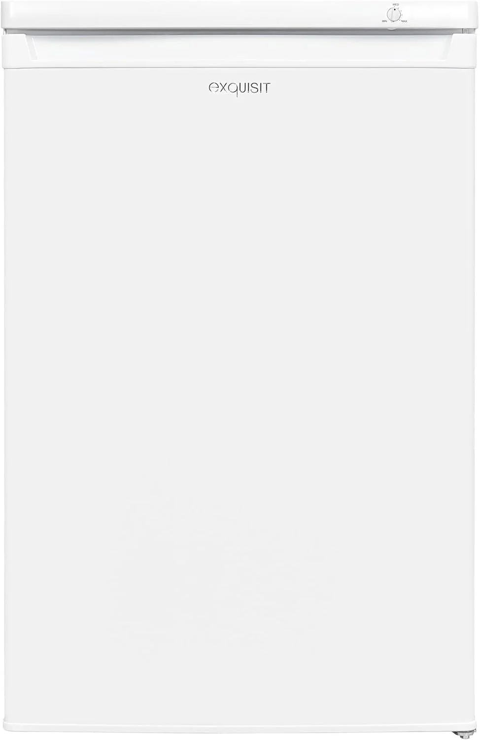 Exquisit® Congelador Table Top 91L, Color Blanco, Clase E, Congelador 4 Estrellas, 4 Cajones Transparentes, Puerta Reversible, Control de Temperatura, Medidas (85,5 x 55,0 x 58,0 cm)