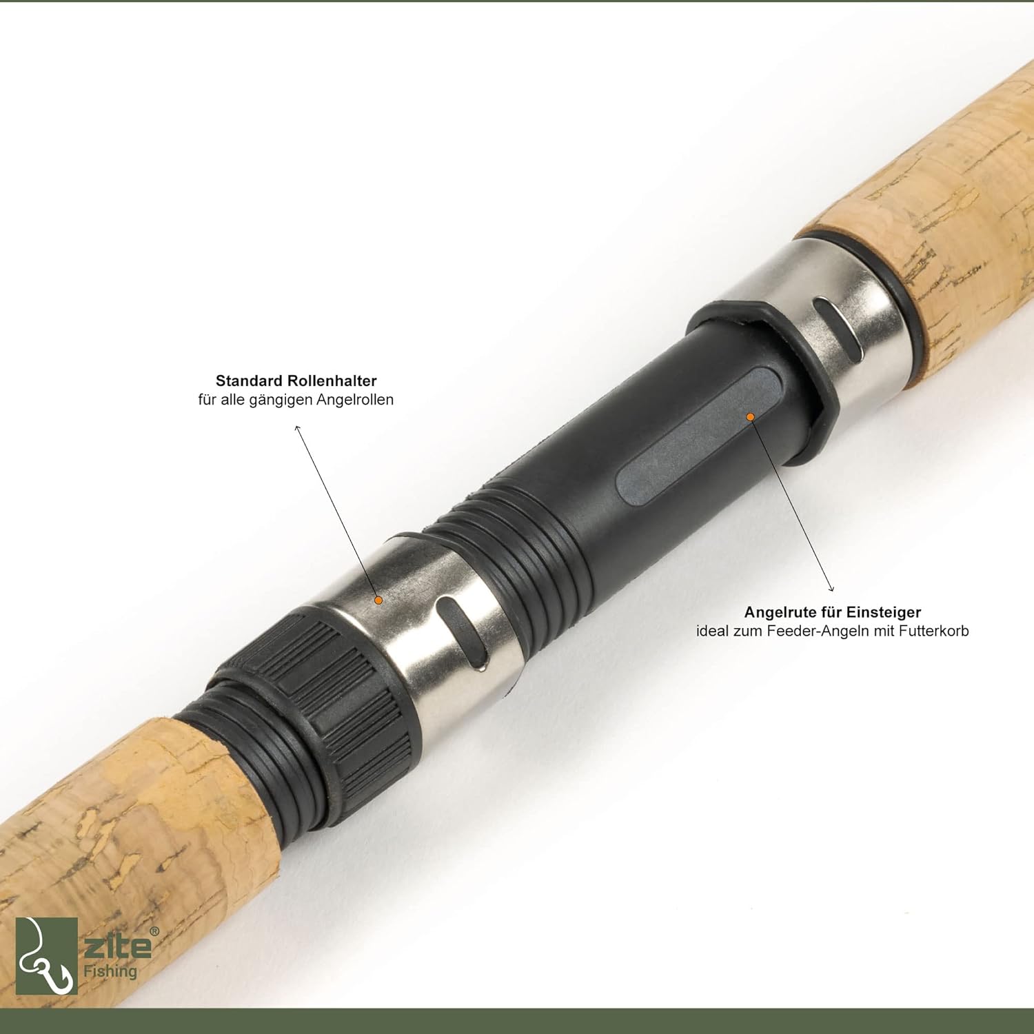 Zite Fishing Angel-Set Feeder-Angeln / 2 Feeder-Ruten 3,60m / 2 Angelrollen mit Schnur Bespult + Alu-Ersatzspulen / 1 Rutentasche 150cm / 1 Unterfangkescher 2,10m