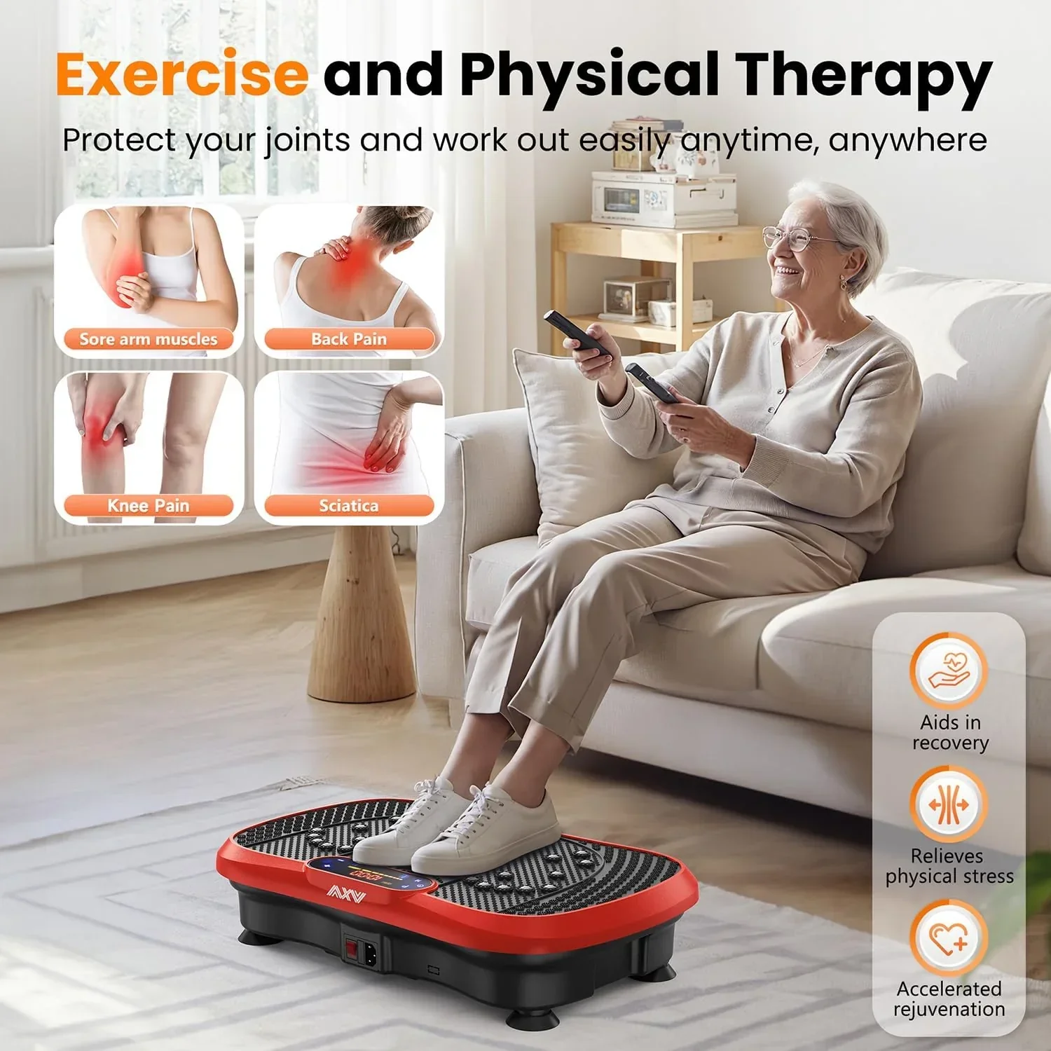 AXV Vibration Plate Fitness Platform Trainer Suitable for men and women to lose weight