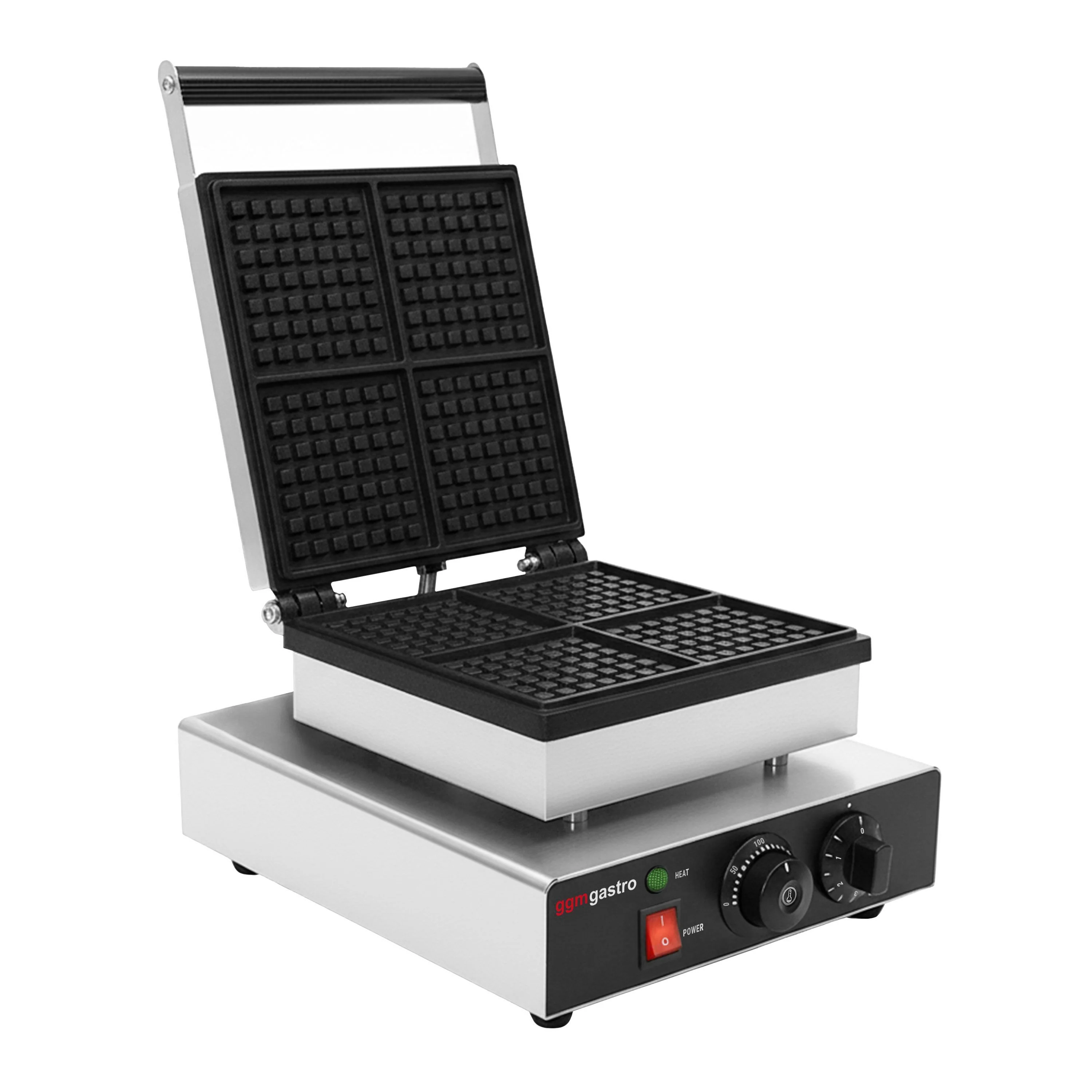 Vaffeljern - enkelt - mekanisk termostat - 1,75 kW - Form: Belgiske Brussels?vafler - st?pejernsplater med non?stick?belegg