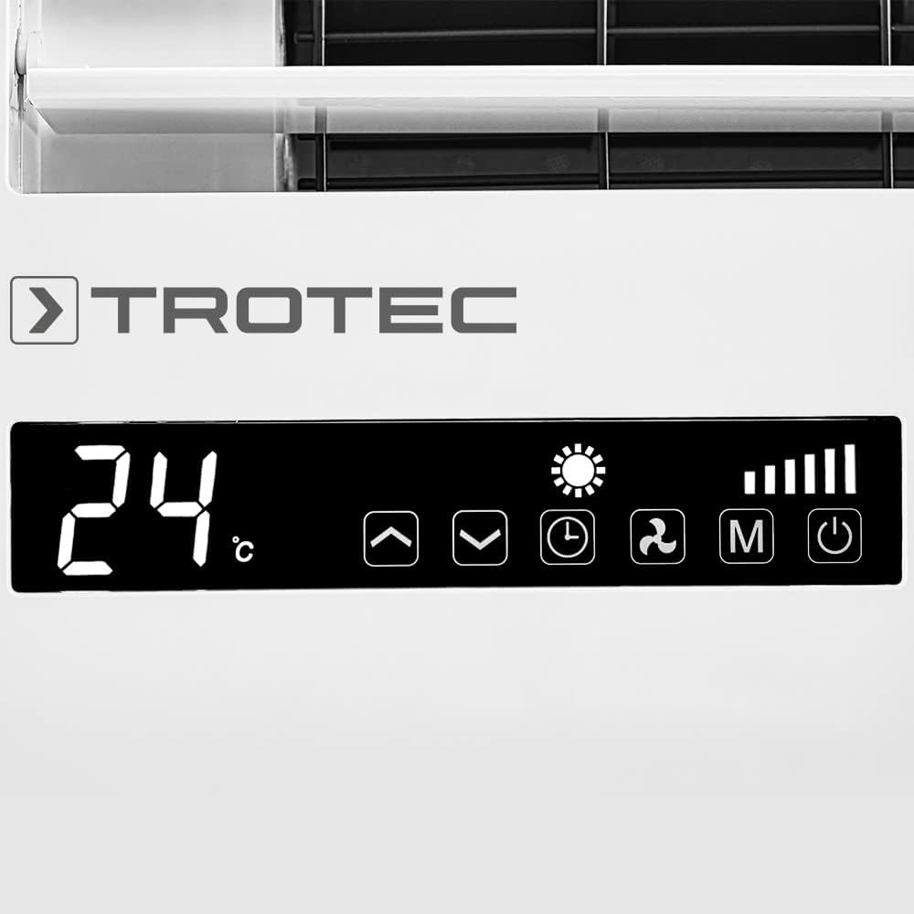 TROTEC Climatiseur mural PAC-W 2650 SH | Climatisation 4 en 1: refroidisseur, chauffage, ventilateur, déshumidificateur | avec intégration WLAN et commande par smartphone