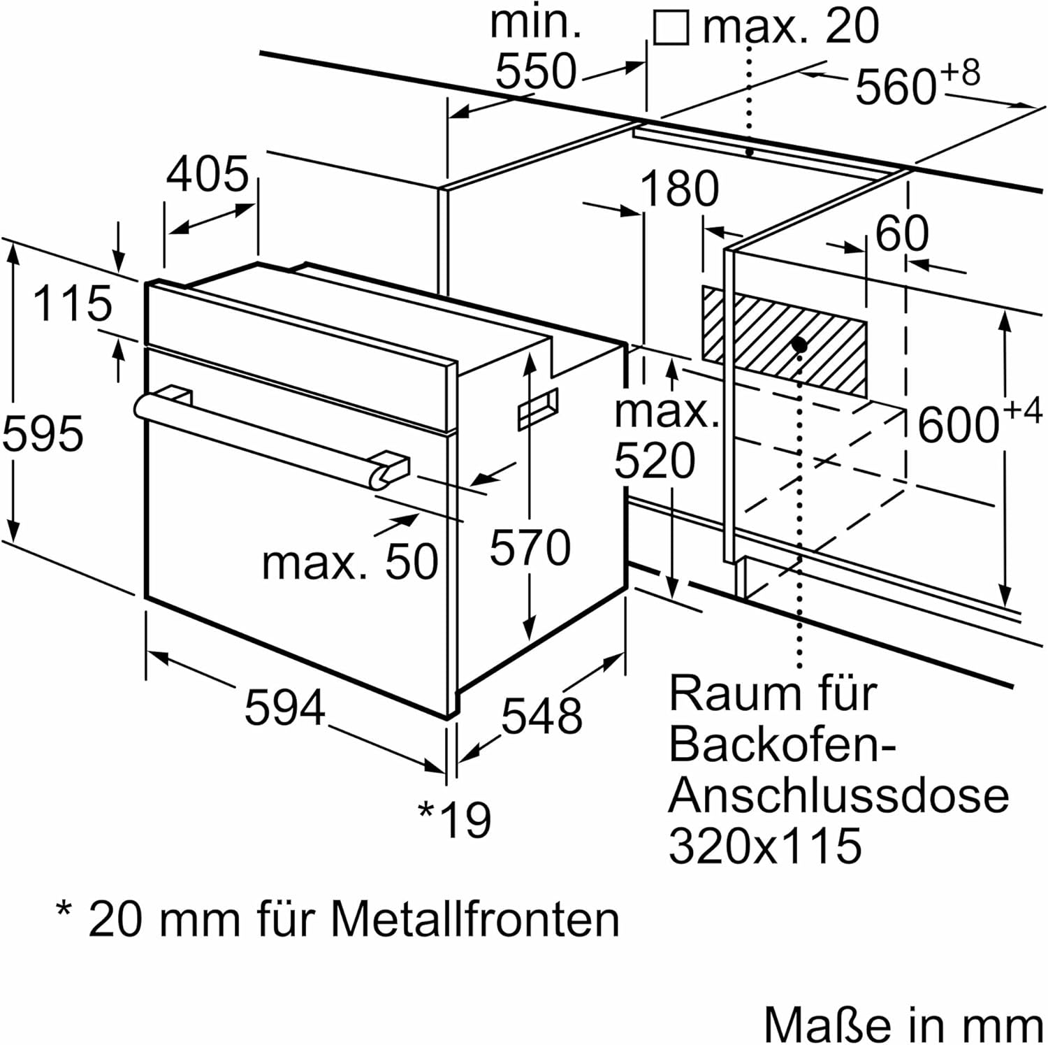 HND211RS63 Einbau-Herd-Set, Einbau-Herd 60 cm HEF113BS1 Serie 2 & Elektro-Kochfeld 60 cm NKN645GA2E Serie 4 & 2-fach Teleskopauszug, 3D Heißluft, Bedienfeld am Herd, Glaskeramik, Edelstahl
