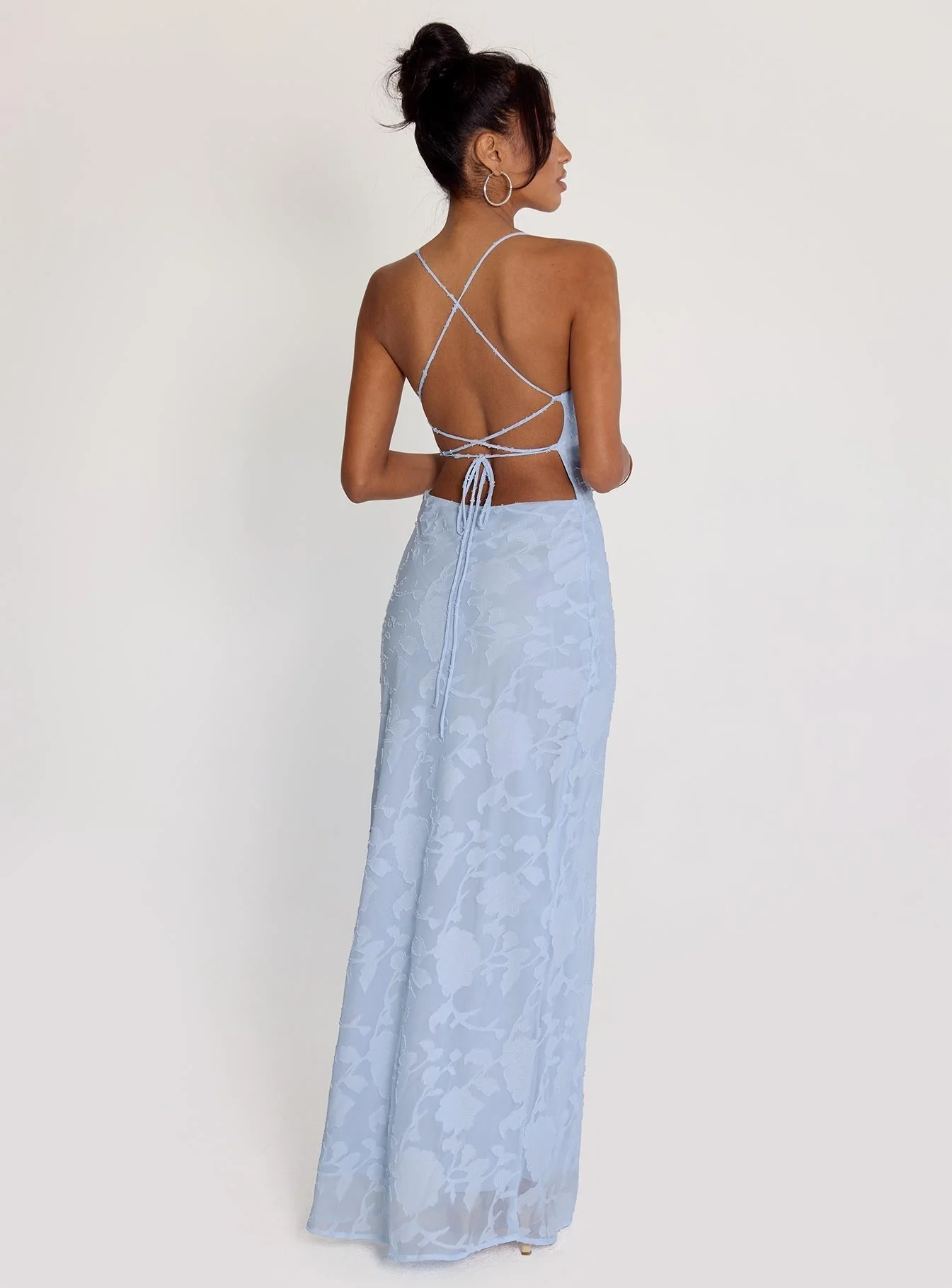Maxikleid Damen mit floralem Muster und Spaghettitr?gern | Elegantes langes Kleid f��r Sommerfeste und besondere Anl?sse