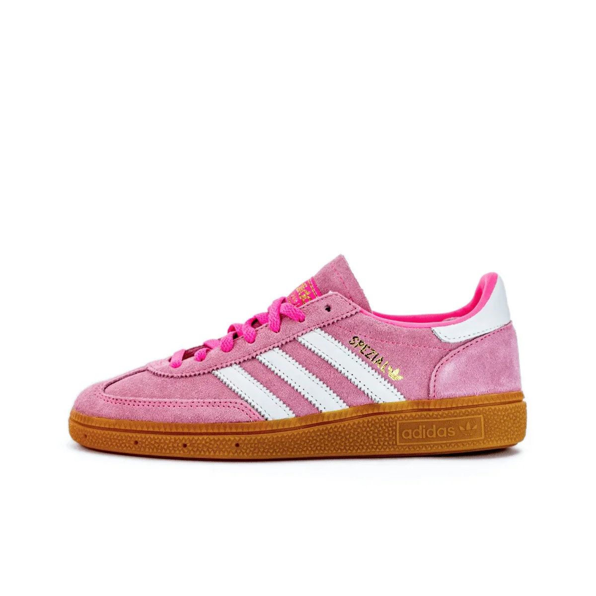 Drie strepen Handball Spezial W JI2654 - roze-wit-gom