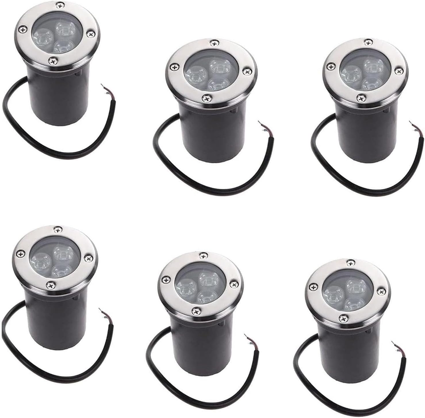Wasserdichte runde LED-Stehlampe Edelstahl Landschaftsstrahler für Außen Garten & Terrasse Beleuchtung (Rot) & Stilvolle Bodenleuchten