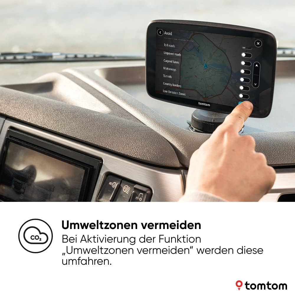 TomTom LKW Navi GO Expert Plus (7 Zoll-Display, Routenführung und POIs für große Fahrzeuge, TomTom Traffic inklusive, Weltkarten, Echtzeitwarnungen zu Beschränkungen)