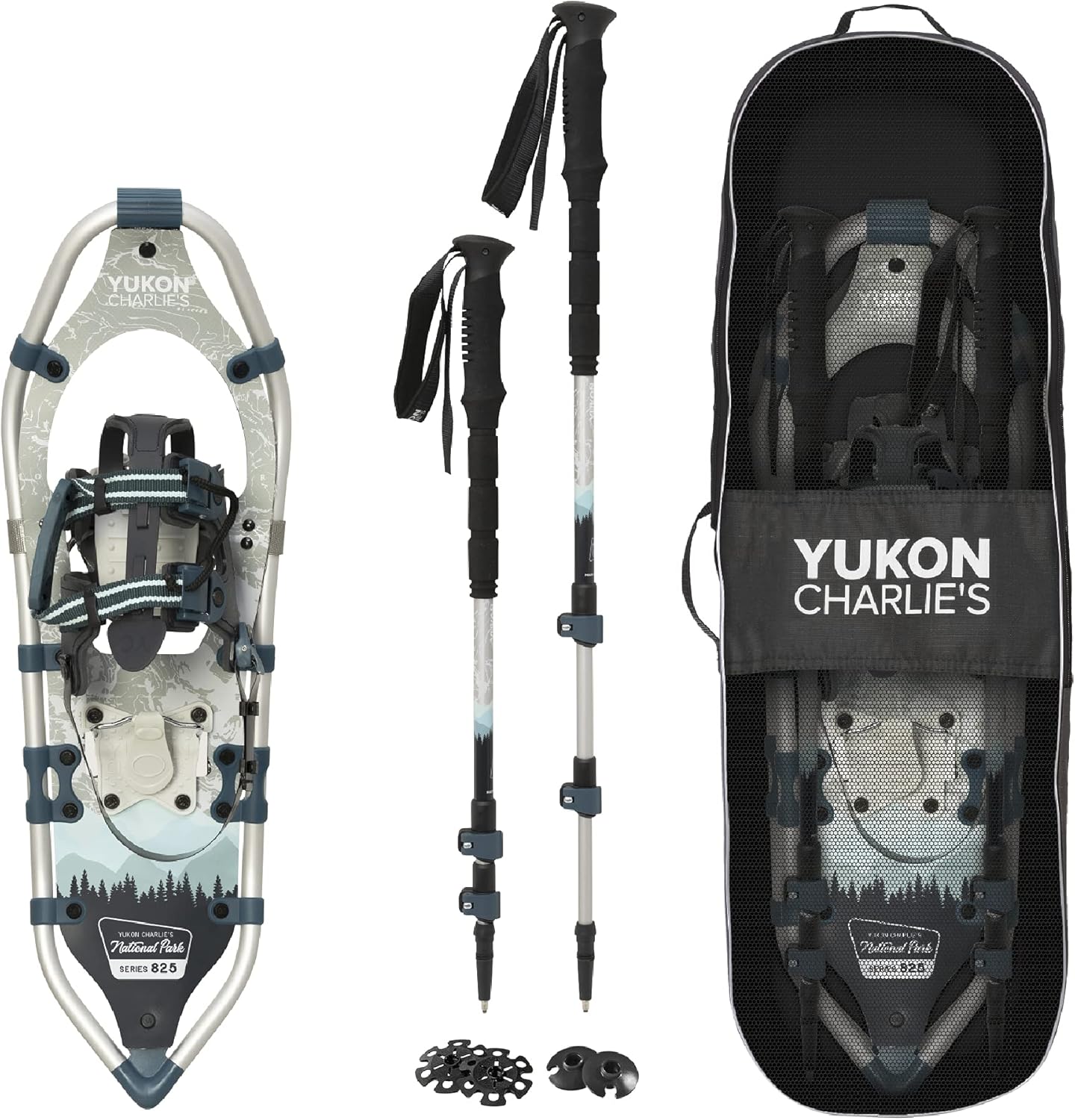 Yukon Charlies National Park Schneeschuh-Set aus Aluminium mit V-Rahmen