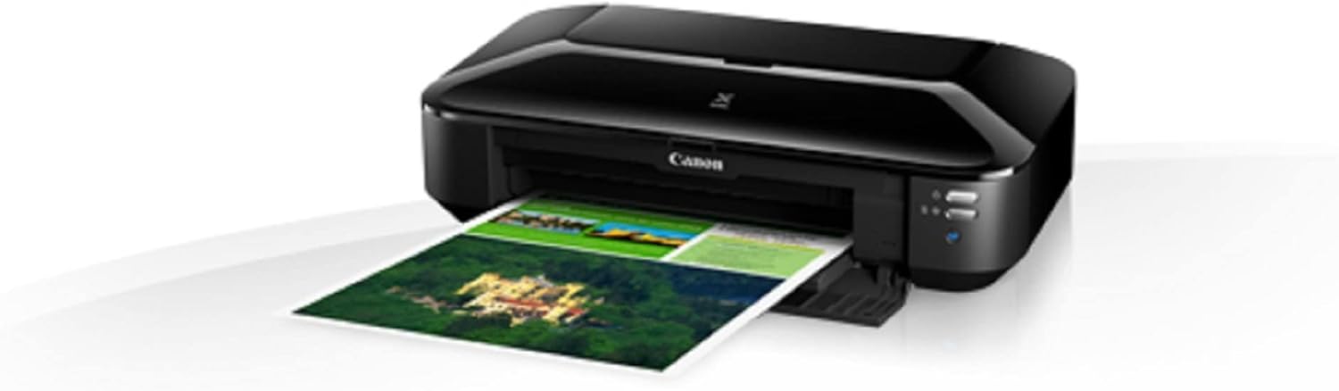 Canon PIXMA iX6850 Drucker Farbtintenstrahl Multifunktionsgerät DIN A3+ (Bürodrucker, Fotodruck, Textdruck, 9.600 x 2.400 DPI, WiFi, WLAN, USB, 5 Separate Tinten, Direktdruck, Print App) schwarz