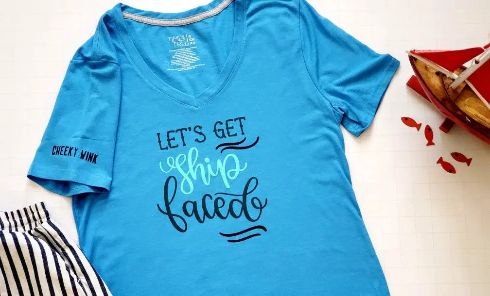 Let's Get Ship Faced, Womens Cotton Tee