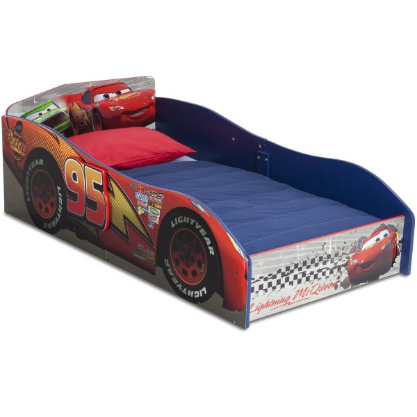 /Pixar Cars Wooden Toddler Bed by , Greenguard Gold Certified, Red