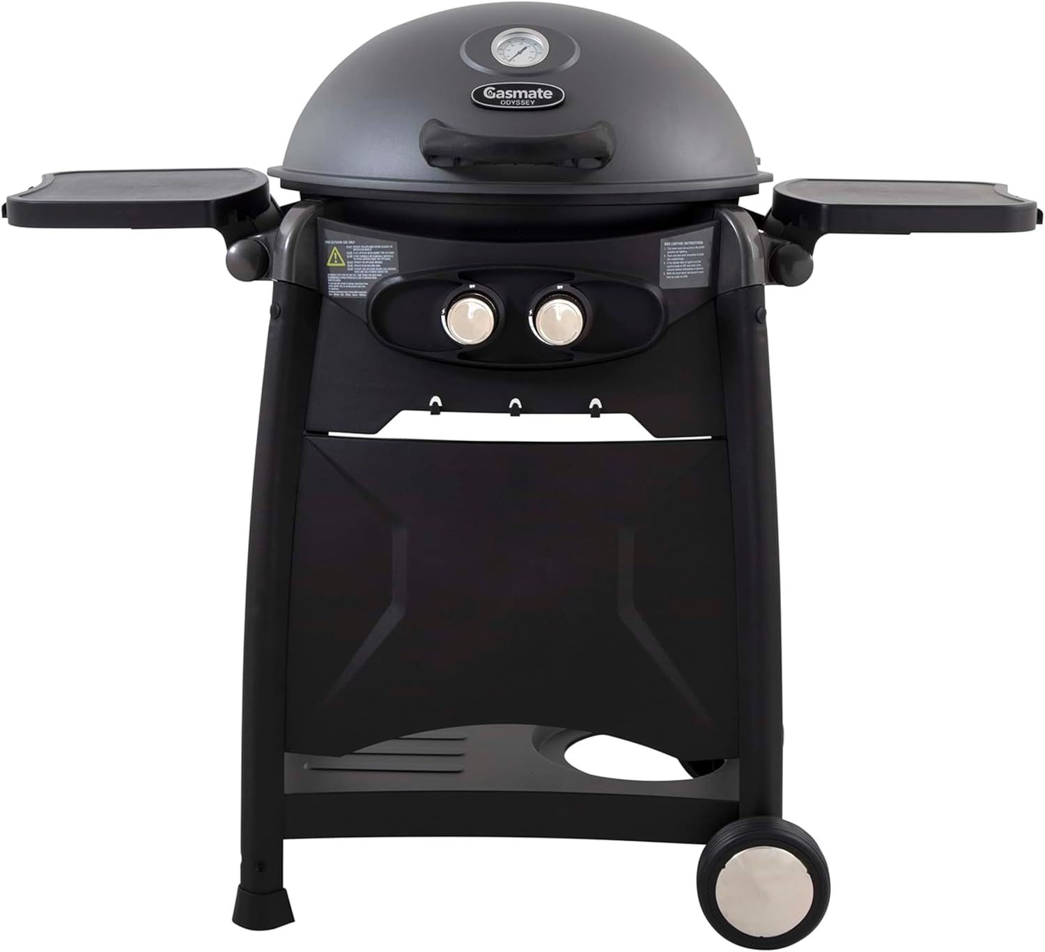 Gasmate Odyssey 2-Burner BBQ with Trolley - Matte Grey