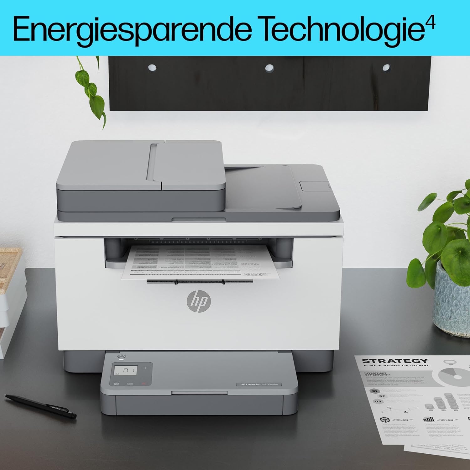 HP LaserJet MFP M235sdw Multifunktions-Laserdrucker Schwarzweiß, Drucken, Kopieren, Scannen, Automat.beidseitiger Druck, Dual-Band Wi-Fi, USB, LAN, HP Smart App, Intelligente Benutzeroberfläche