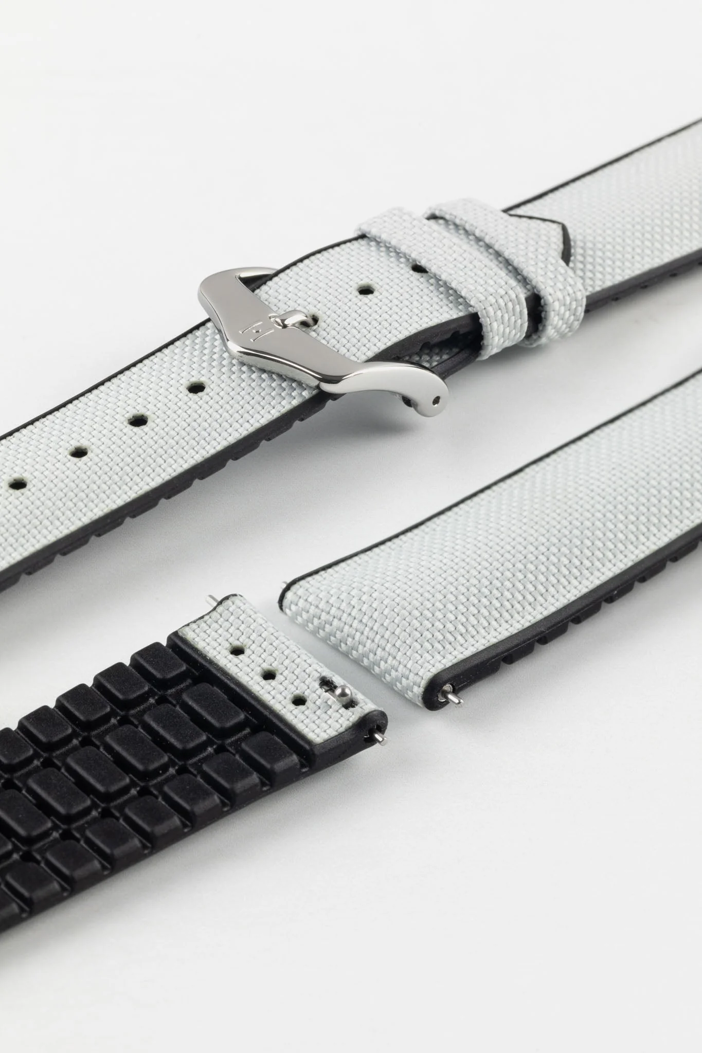 Hirsch ARNE Sailcloth Effect Performance Watch Strap - GREY