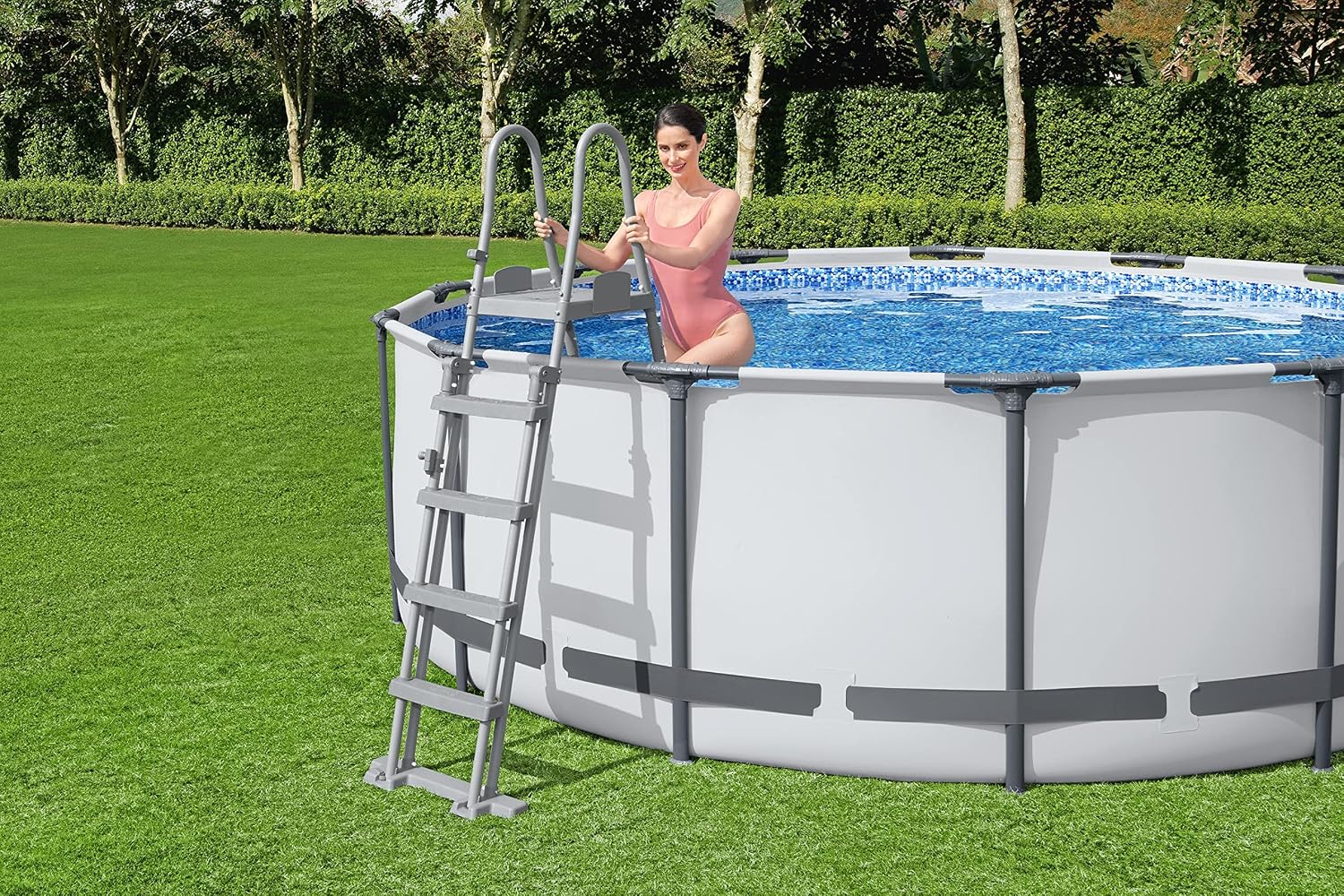 Bestway Escalera de seguridad para piscina Flowclear ™ 1,32 m