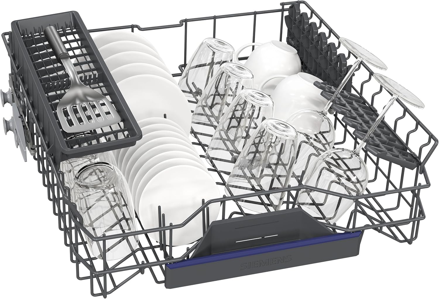 Siemens SN63EX06VE, iQ300 Smarter Geschirrspüler, Vollintegrierte Spülmaschine, 60 cm, Besteckschublade, Extra leise, varioSpeed, Automatische Türöffnung, Dreifach rackMatic, infoLight, intesiveZone