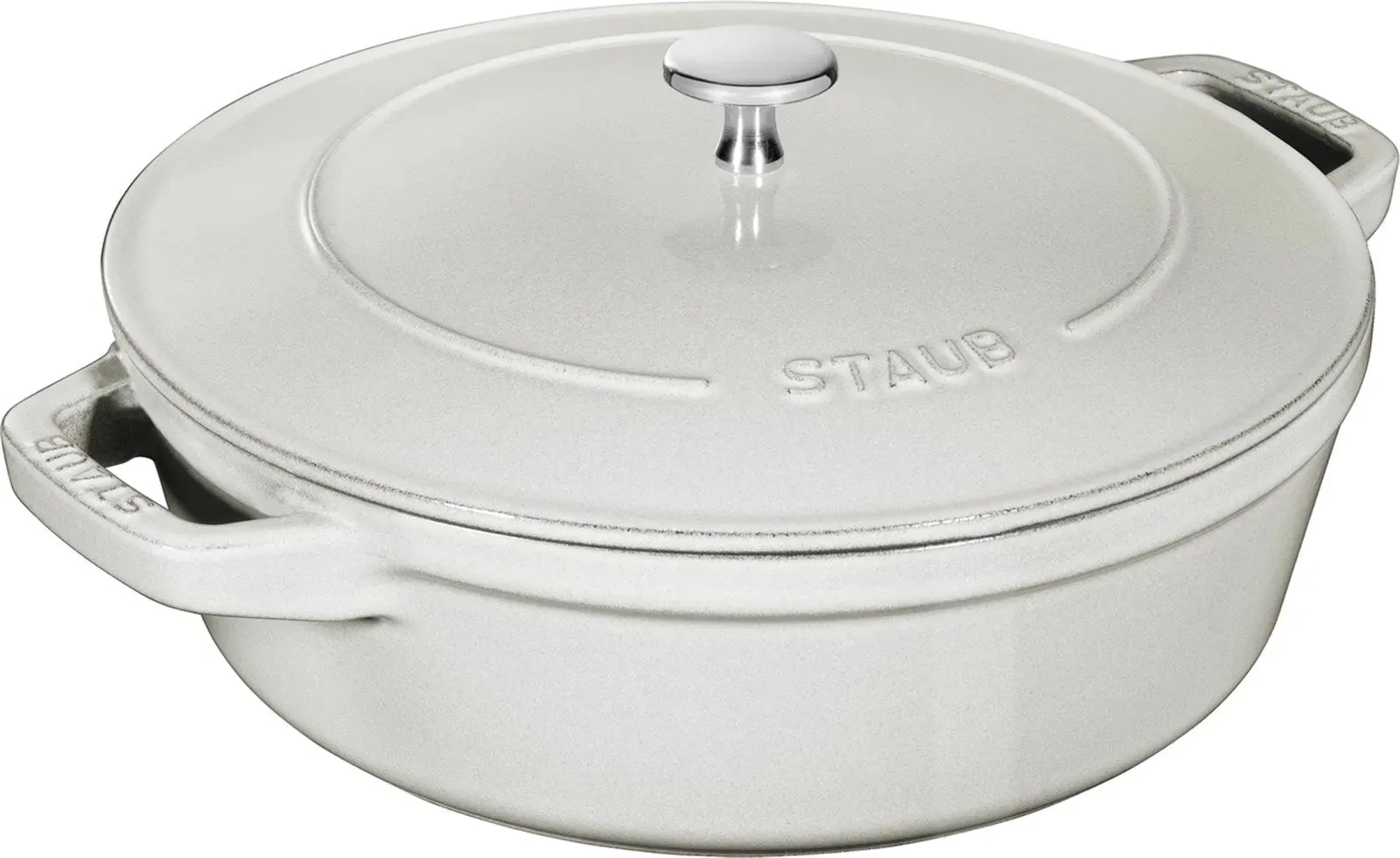 2025 Cocotte 4-delig 24 cm, rond, Witte Truffel, stapelbaar